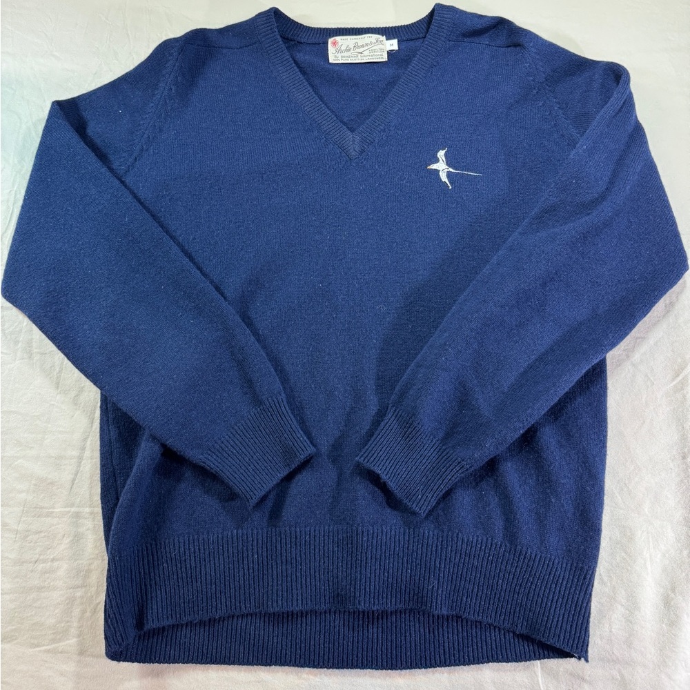 Vintage Archie Brown & Son Bermuda 100% Lambswool Sweater size M Pullover Golf